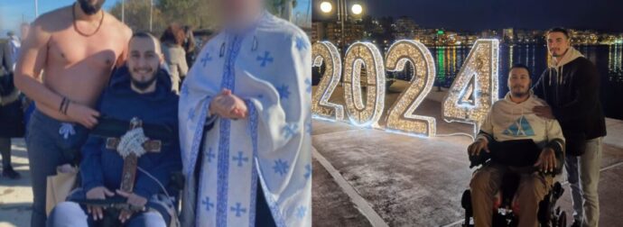“Και περνούν τα χρόνια”: Ραγίζει καρδιές ο 26χρονος Γιάννης που έμεινε ανάπηρος βουτώντας για τον σταυρό στα Φώτα