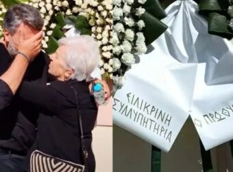 "Μην με πιάνει κανείς": Συντετριμμένος ο Γιάννης Καλλιάνος στην κηδεία του πατέρα του, λύγισε και φώναζε