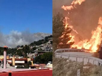 Μεγάλη φωτιά τώρα: Στη μάχη εναέρια μέσα – Μήνυμα από το 112