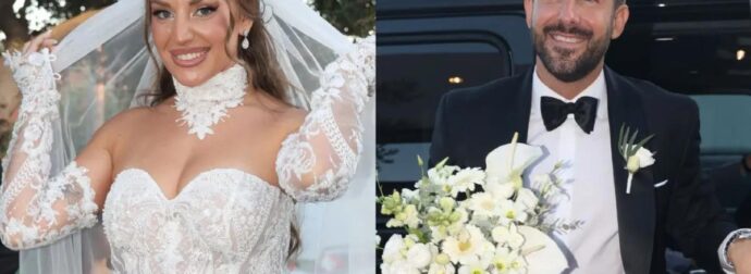 Παντρεύτηκαν Λιβάνης – Ανδρομάχη: Η άφιξη της νύφης, οι εκλεκτοί καλεσμένοι και το φιλί έξω από την εκκλησία