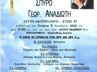 ΘΡΗΝΟΣ ΓΙΑ ΤΟΝ ΝΙΚΟ ΑΝΑΔΙΩΤΗ