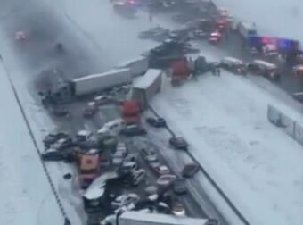 Καραμπόλα 45 οχημάτων – Σοκαριστικό βίντεο