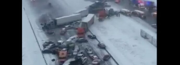 Καραμπόλα 45 οχημάτων – Σοκαριστικό βίντεο