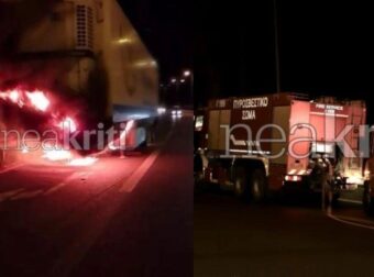 Νταλίκα τυλίχθηκε στις φλόγες – Μεγάλη κινητοποίηση της Πυροσβεστικής