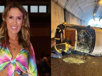 Σοκαριστικό τροχαίο για την Πηγή Δεβετζή: Τούμπαρε το αυτοκίνητό της σε τούνελ (Εικόνες & Βίντεο)