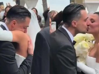 Γάμος Κατσούλη & Ρουμελιώτη: Η συγκίνηση του επιχειρηματία και το παθιασμένο φιλί στην εκκλησία (Βίντεο)