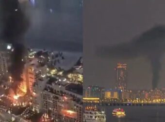 Φωτιά σε πολυτελές ξενοδοχείο του Ντουμπάι μετά από ιρανική πυραυλική επίθεση