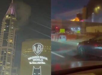 ΒΙΝΤΕΟ: Συντρίμμια από ιρανικό βλήμα έπεσαν σε ουρανοξύστη στη Μαρίνα του Ντουμπάι, εκκενώθηκαν κτίρια