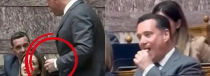 Ζωή Κωνσταντοπούλου: Διέρρευσε το βίντεο του Άδωνι Γεωργιάδη που τρώει κράκερ στη Βουλή
