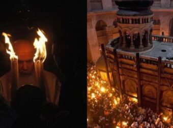 Άγιο Φως: Συγκλονίζει το θαύμα με τον σχισμένο κίονα στην είσοδο του Πανάγιου Τάφου