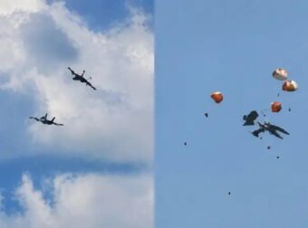 Σύγκρουση μαχητικών σε αεροπορική επίδειξη