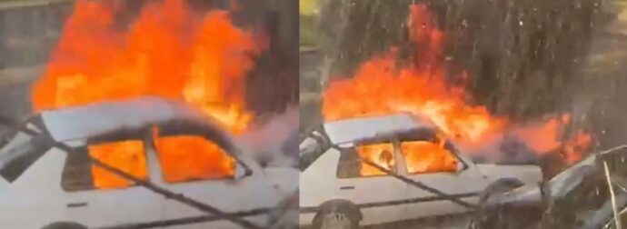 ΔΡΑΜΑΤΙΚΕΣ ΣΚΗΝΕΣ ΣΤΗΝ ΠΡΩΤΕΥΟΥΣΑ: ΦΩΤΙΑ ΣΕ ΟΧΗΜΑ, ΚΑΤΟΙΚΟΙ ΕΔΩΣΑΝ ΜΑΧΗ ΜΕ ΤΙΣ ΦΛΟΓΕΣ