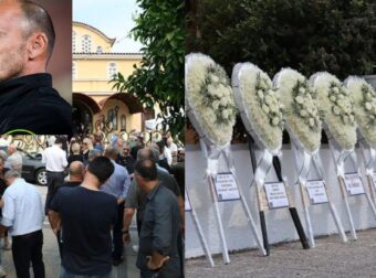 Το ύστατο χαίρε στον Τάκη Γκώνια: Θρήνος στην κηδεία του σπουδαίου ποδοσφαιριστή – Στεφάνι από Βαγγέλη Μαρινάκη (δείτε φωτογραφίες)