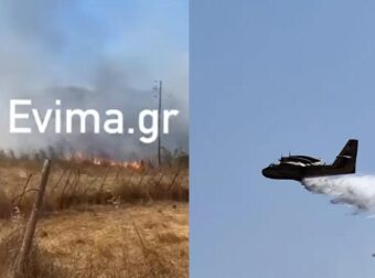 Συναγερμός και στην Εύβοια: Μεγάλη πυρκαγιά, σηκώθηκαν 11 εναέρια μέσα [βίντεο]