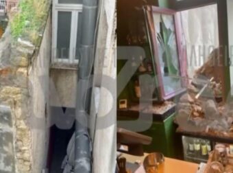 Σοκ στο Παγκράτι: Κατέρρευσε μεσότοιχος μέσα σε μαγαζί
