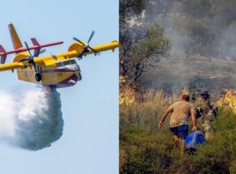 Φωτιά στην Ρόδο: Μεγάλη κινητοποίηση της πυροσβεστικής – Επιχειρούν 4 εναέρια μέσα