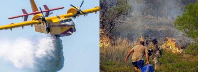 Φωτιά στην Ρόδο: Μεγάλη κινητοποίηση της πυροσβεστικής – Επιχειρούν 4 εναέρια μέσα