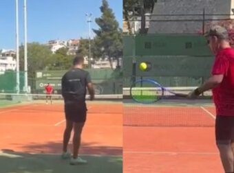 Viral βίντεο: Άδωνις Γεωργιάδης παίζει τένις με τον Στέφανο Κασσελάκη στην Πολιτεία