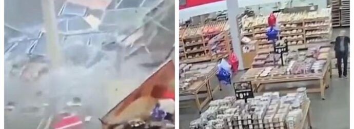 «Σκηνές πανικού σε κατάστημα: Η οροφή κατέρρευσε πάνω σε πελάτες»