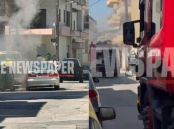 Στις φλόγες τυλίχθηκε αυτοκίνητο στον Βόλο: Ο οδηγός σώθηκε τελευταία στιγμή, δείτε βίντεο