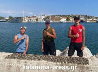 Νεαροί πιάνουν 312 λαγοκέφαλους στην Σαλαμίνα