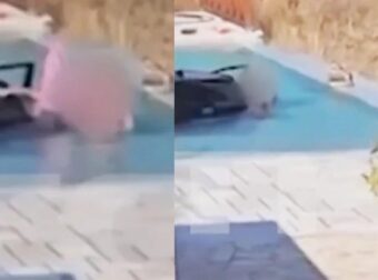 Ασύλληπτο περιστατικό στην Μάνη: Νέα βίντεο από την «βουτιά» του αυτοκινήτου στην πισίνα – Στο τσακ σώθηκαν οι επιβάτες