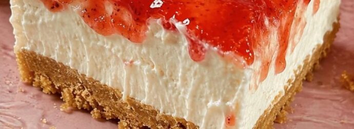 Cheesecake φράουλα που λιώνει στο στόμα – Η αφράτη κρέμα του είναι το μυστικό που το κάνει ακαταμάχητο!