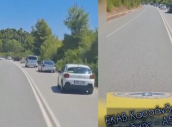 Viral βίντεο: Το απίστευτο σλάλομ ασθενοφόρου σε δρόμο της Χαλκιδικής – «Έδωσε ρέστα» ο οδηγός