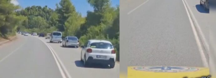 Viral βίντεο: Το απίστευτο σλάλομ ασθενοφόρου σε δρόμο της Χαλκιδικής – «Έδωσε ρέστα» ο οδηγός