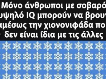 Οπτικό τεστ: Μπορείτε να εντοπίσετε τη διαφορετική χιονονιφάδα;