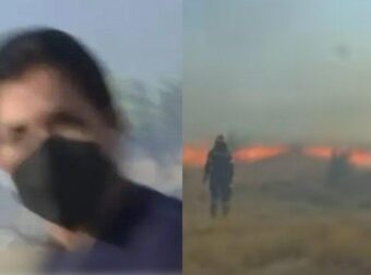 «Νίκο, φύγε!»: Δραματική ζωντανή σύνδεση από το πύρινο μέτωπο – Καύτρες χτυπούσαν τον εικονολήπτη, η δημοσιογράφος φώναζε [βίντεο]