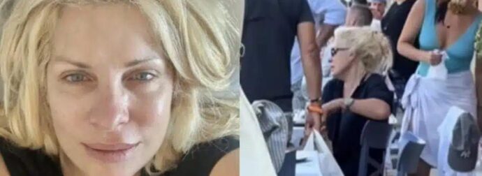 Ελένη Μενεγάκη: Η εμφάνιση στο Φισκάρδο που τράβηξε όλα τα βλέμματα – Χωρίς μακιγιάζ και με τα μαλλιά πιασμένα